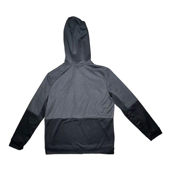 Adidas Boys Aeroready Hooded Zippered Jacket Gray Black Red XL 18-20 NWT - Picture 2 of 8